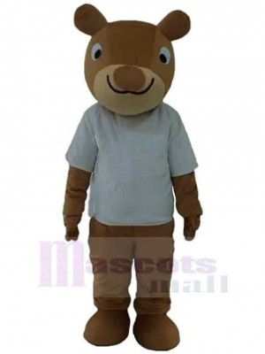Sourire Visage Casual Ours Mascotte Costume Animal