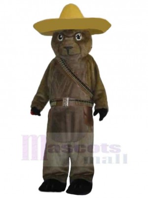 Ours artilleur vétéran Mascotte Costume Animal