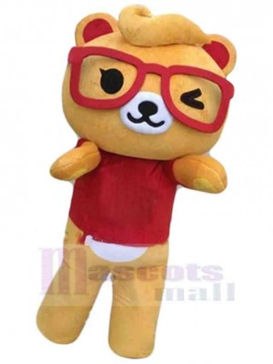 Ours aux yeux rouges Mascotte Costume Animal