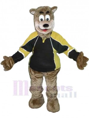 Ours brun en tenue de sport Mascotte Costume Animal