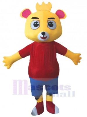 Adorable ours jaune Mascotte Costume Animal