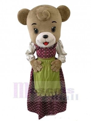 Ours habillé avec tablier Mascotte Costume Animal