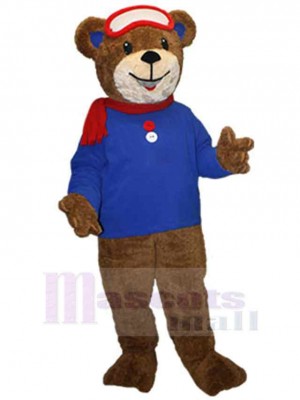 Ours au pull bleu Mascotte Costume Animal