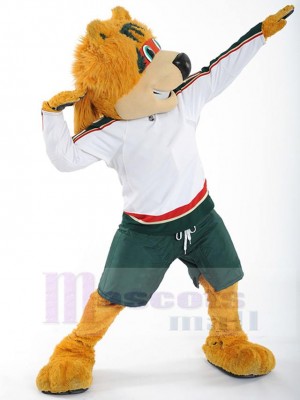 Ours en tenue de hockey actif Mascotte Costume Animal