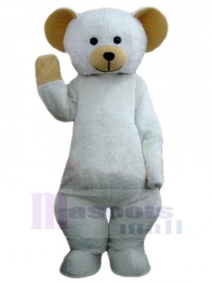 Ours blanc aux oreilles brunes Mascotte Costume Animal