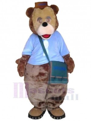 Ours en peluche avec un sac Mascotte Costume Animal