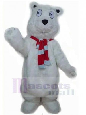Adorable ours blanc Mascotte Costume Animal