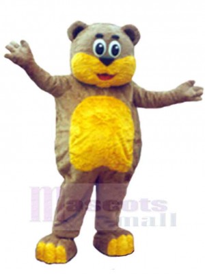 Ours brun et jaune Mascotte Costume Animal