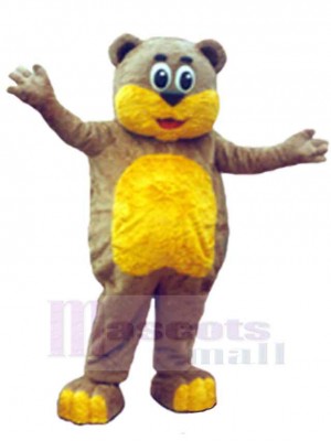 Ours brun et jaune Mascotte Costume Animal