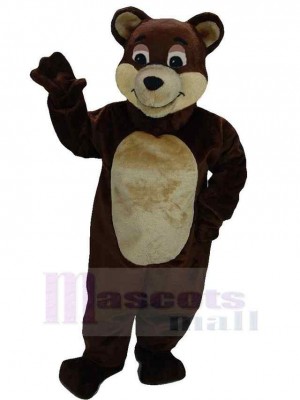 Dessin animé Ours brun Mascotte Costume Animal