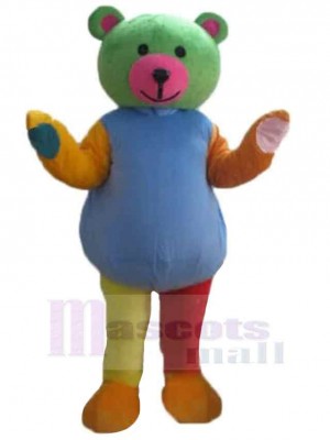 Ours en peluche multicolore Mascotte Costume Animal