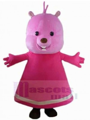 Ours en robe rose Mascotte Costume Animal