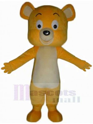 Doux ours jaune Mascotte Costume Animal