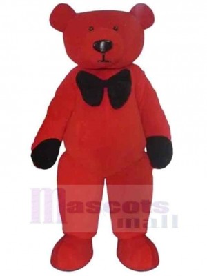 Ours en peluche rouge Mascotte Costume Animal