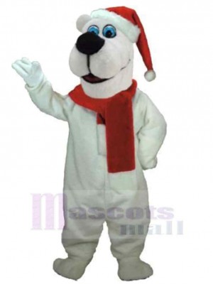 Ours blanc de Noël Mascotte Costume Animal