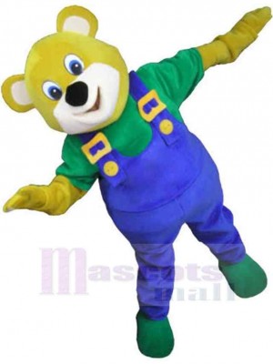 Vilain ours jaune Mascotte Costume Animal