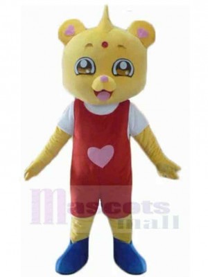 Ours jaune sportif Mascotte Costume Animal