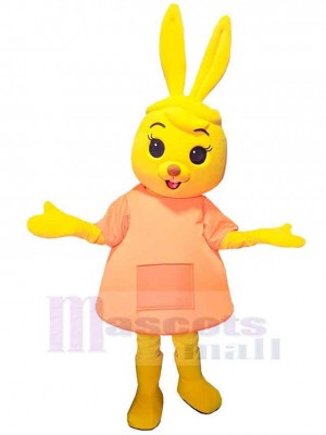 Lapin jaune Mascotte Costume Animal