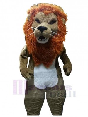 Vieux Lion Brun Mascotte Costume Animal