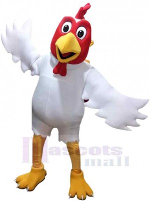 Coq Blanc Mascotte Costume Animal