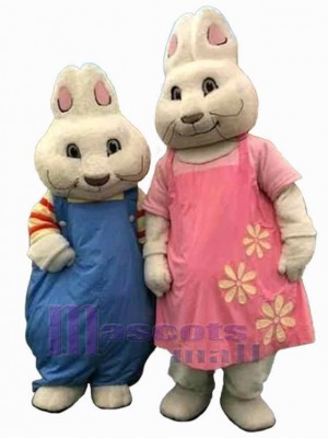 Lapin mignon Couple Mascotte Costume Animal