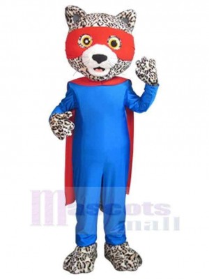 Superman Léopard Mascotte Costume Pour adultes Têtes de mascotte