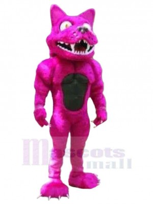 Léopard musclé violet Mascotte Costume Pour adultes Têtes de mascotte