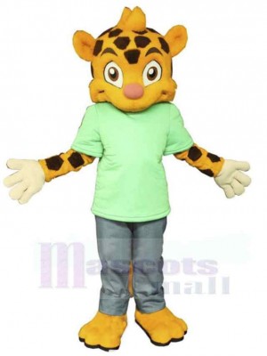 Beau bébé guépard Mascotte Costume Pour adultes Têtes de mascotte
