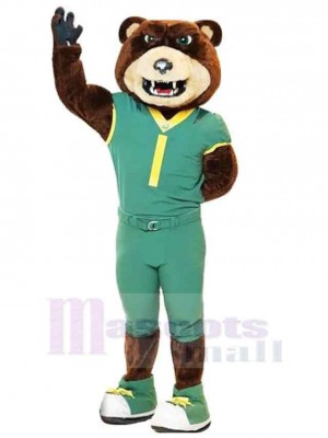 Ours de sport heureux Mascotte Costume Pour adultes Têtes de mascotte