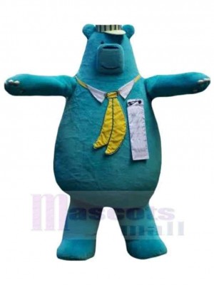 Petit Ours Bleu Mascotte Costume Pour adultes Têtes de mascotte