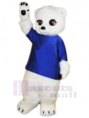 Ours polaire aux grands yeux Mascotte Costume Pour adultes Têtes de mascotte