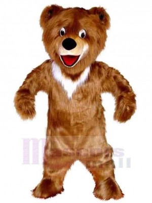 Ours brun léger Mascotte Costume Pour adultes Têtes de mascotte