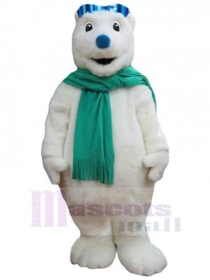 Ours polaire au nez bleu Mascotte Costume Pour adultes Têtes de mascotte