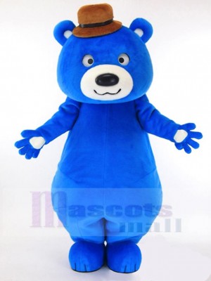 Grand Ours Bleu Mascotte Costume Animal