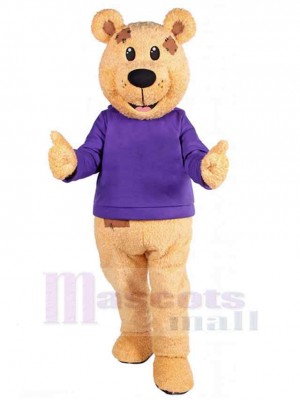 Ours à manches longues violettes Mascotte Costume Animal