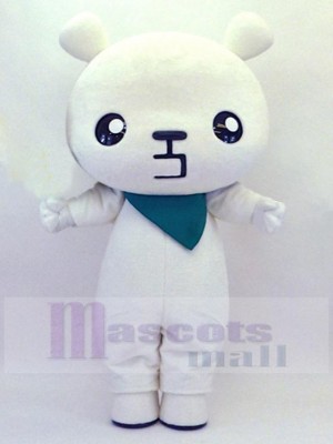 adorable ours blanc Mascotte Costume Animal