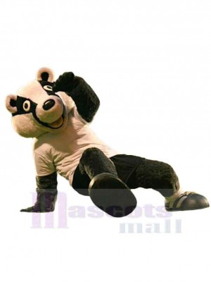 Ours noir et blanc Mascotte Costume Animal