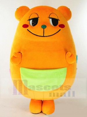 Ours orange avec poche Mascotte Costume Animal