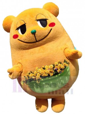 Ours avec pot de fleurs Mascotte Costume Animal