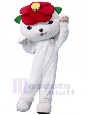 Ours blanc plein de tact Mascotte Costume Animal
