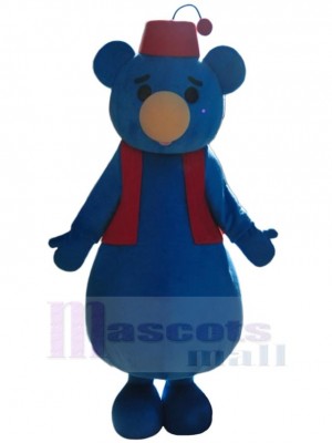 Dessin animé Ours bleu Mascotte Costume Animal