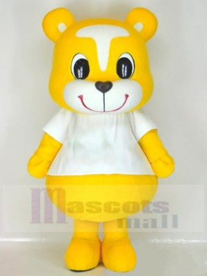 Ours jaune et blanc Mascotte Costume Animal
