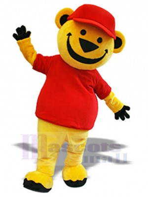 Ours jaune heureux Mascotte Costume Animal