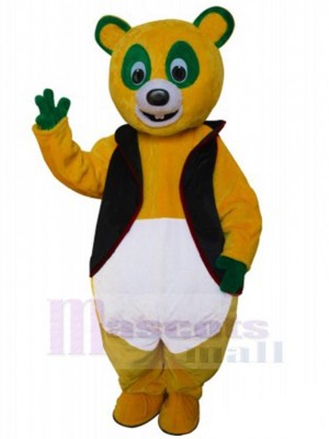 Panda jaune adulte Mascotte Costume Animal
