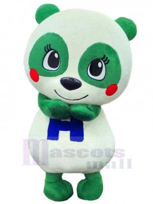 Panda vert et blanc Mascotte Costume Animal