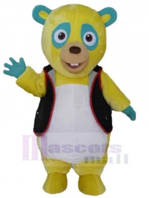 Panda jaune mignon Mascotte Costume Animal