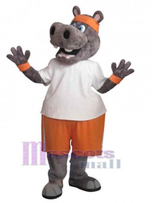 Hippopotame sportif Mascotte Costume Animal