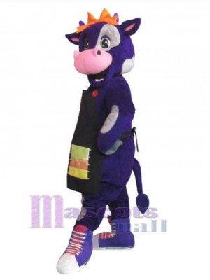 Vache violette adulte Mascotte Costume Animal