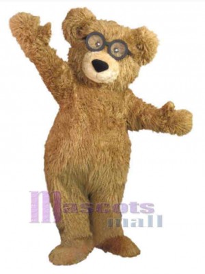 Ours en peluche avec des lunettes Mascotte Costume Animal