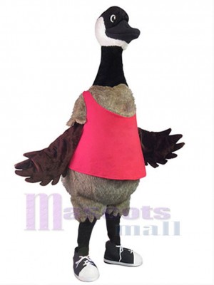 Oie en gilet rose Mascotte Costume Animal